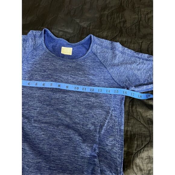Athleta Top Womens Size Small Blue Seamless Heather Long Sleeve Active Workout - Picture 5 of 8